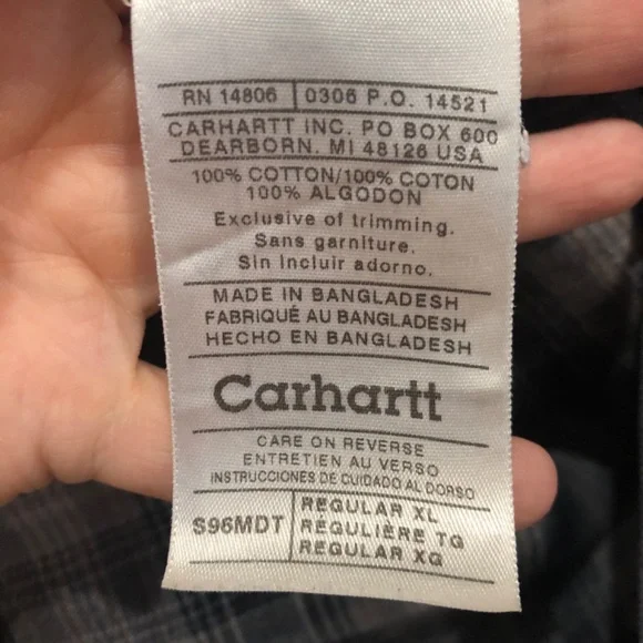 Men’s Carhartt Flannel Lined Work Jacket - Picture 9 of 9
